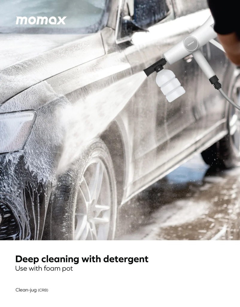 Momax Clean-Jug Portable Pressure Car Cleaner (White)