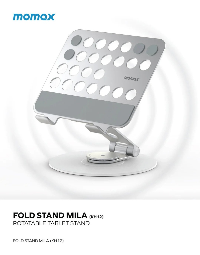 Fold Stand Mila Rotatable Tablet Stand (Silver)