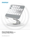 Fold Stand Mila Rotatable Tablet Stand (Silver)