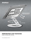 Fold Stand Mila Rotatable Tablet Stand (Silver)
