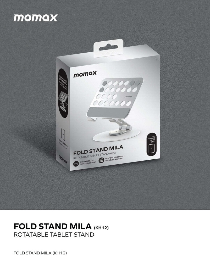 Fold Stand Mila Rotatable Tablet Stand (Silver)