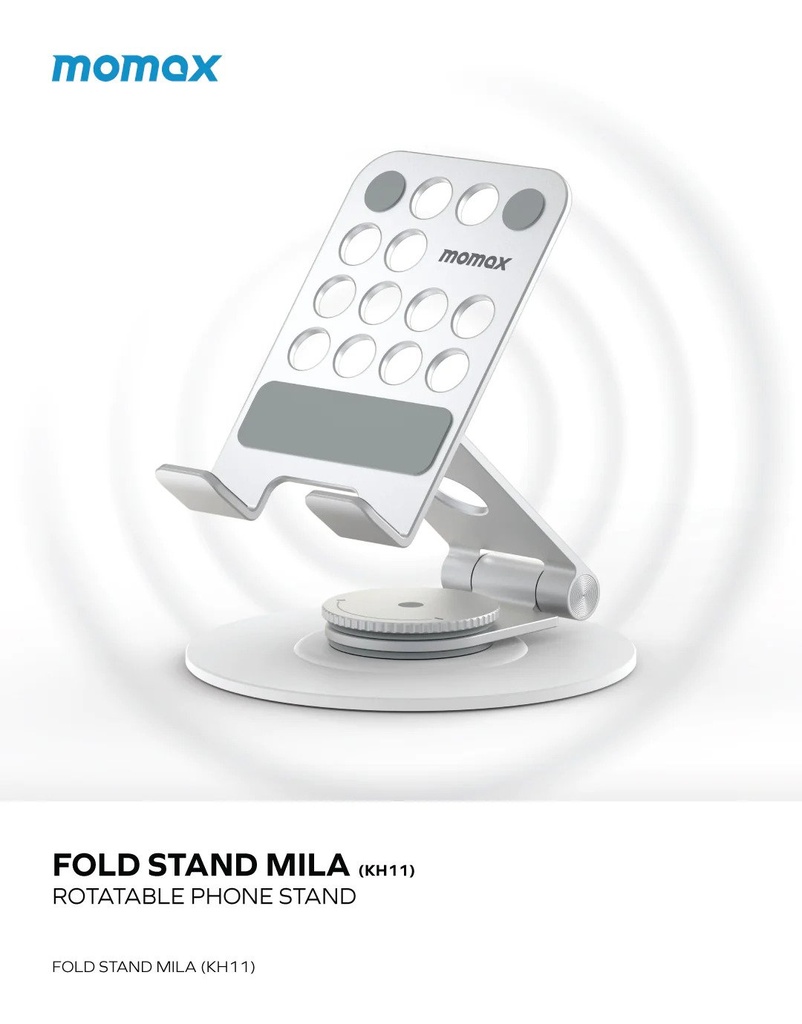 Fold Stand Mila Rotatable Phone Stand (Silver)