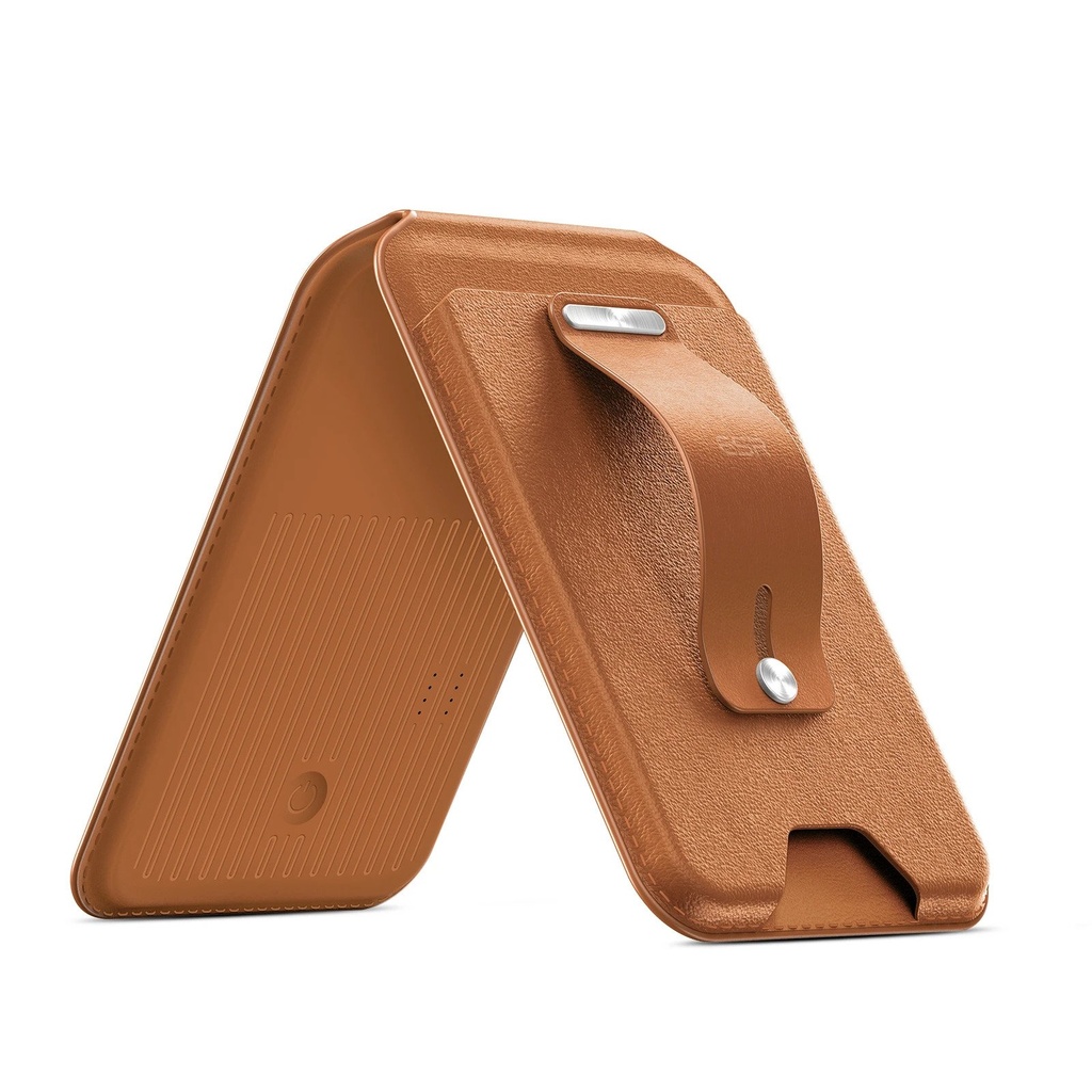 ESR HaloLock Geo Wallet Grip Stand (Caramel Brown)