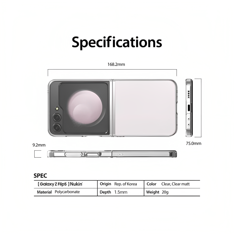 Araree Nukin Case for Samsung Galaxy Z Flip5 (Clear)