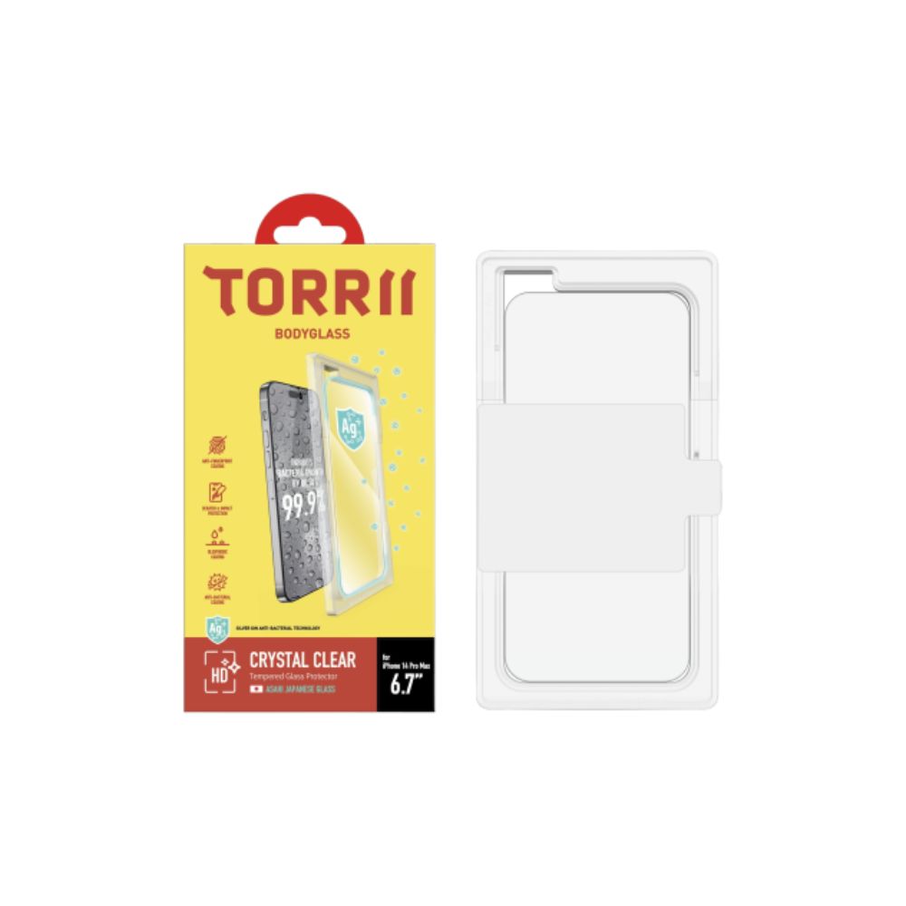 Torrii BodyGlass Anti-Bacterial Screen Protector for iPhone 14 Pro Max (Clear)