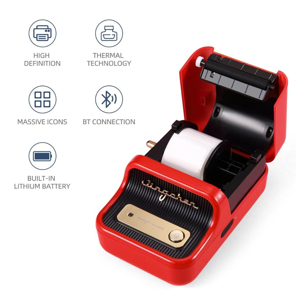 NIIMBOT B21 Portable Thermal Label Printer (Red)
