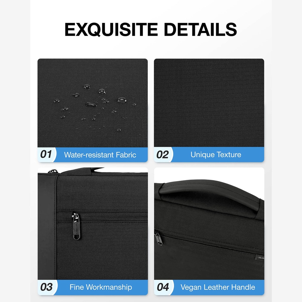 Bagsmart 15.6" Hydrogen Laptop Briefcase (Black)