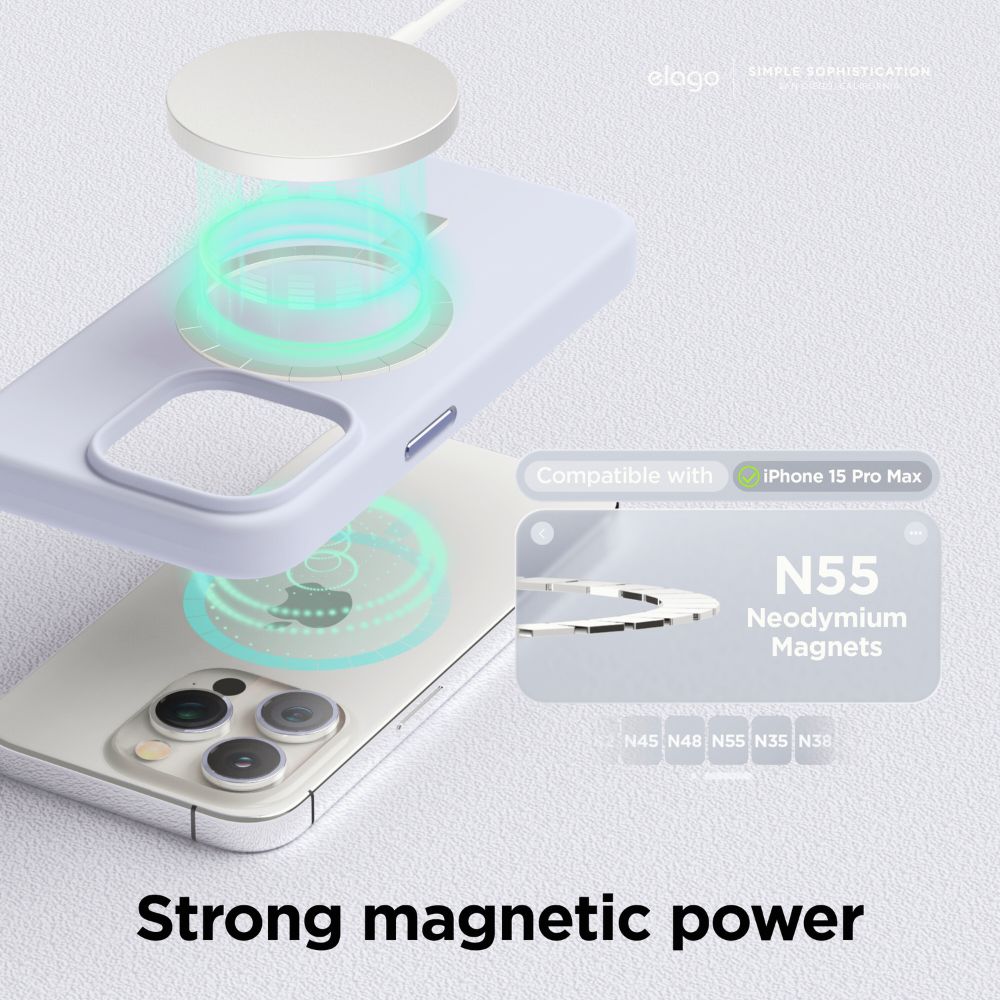 Elago Silicone Magsafe Case iPhone 15 Pro Max (Stone)