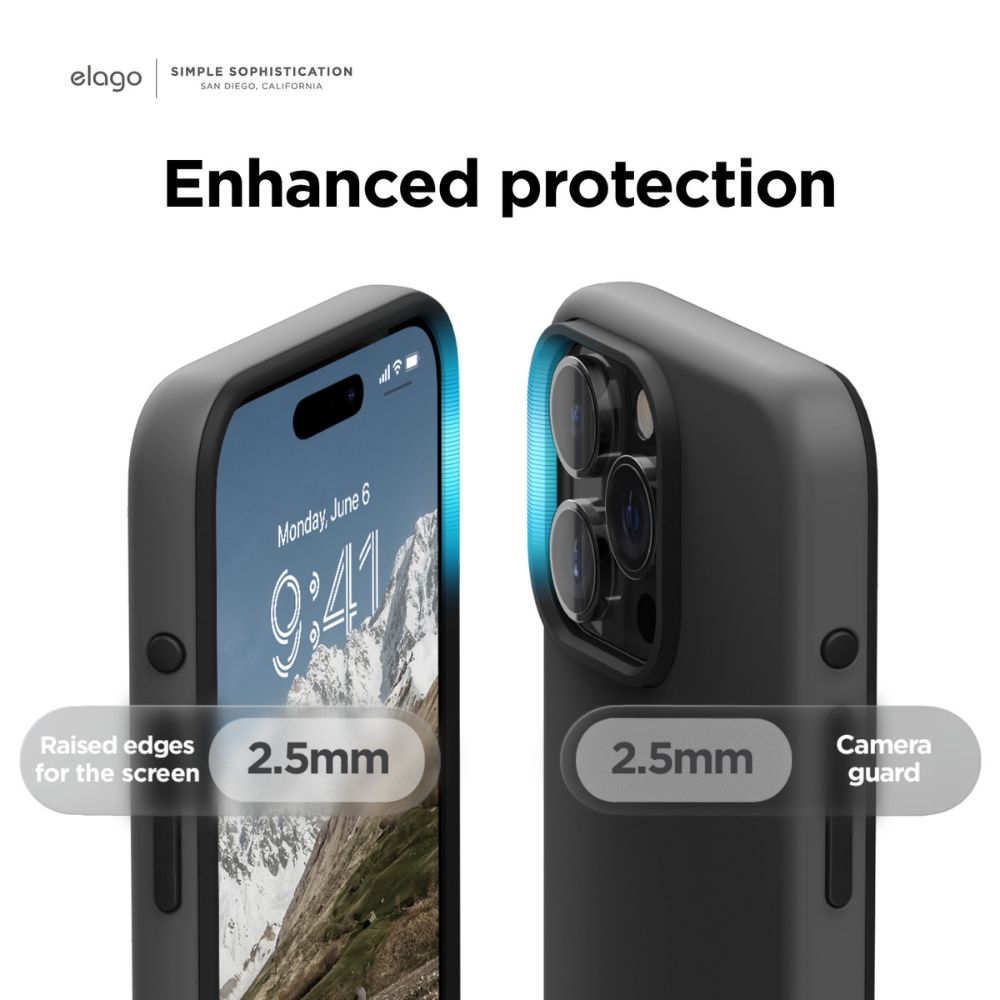 Elago Glide Case iPhone 15 Pro Max (Dark Grey/Black)