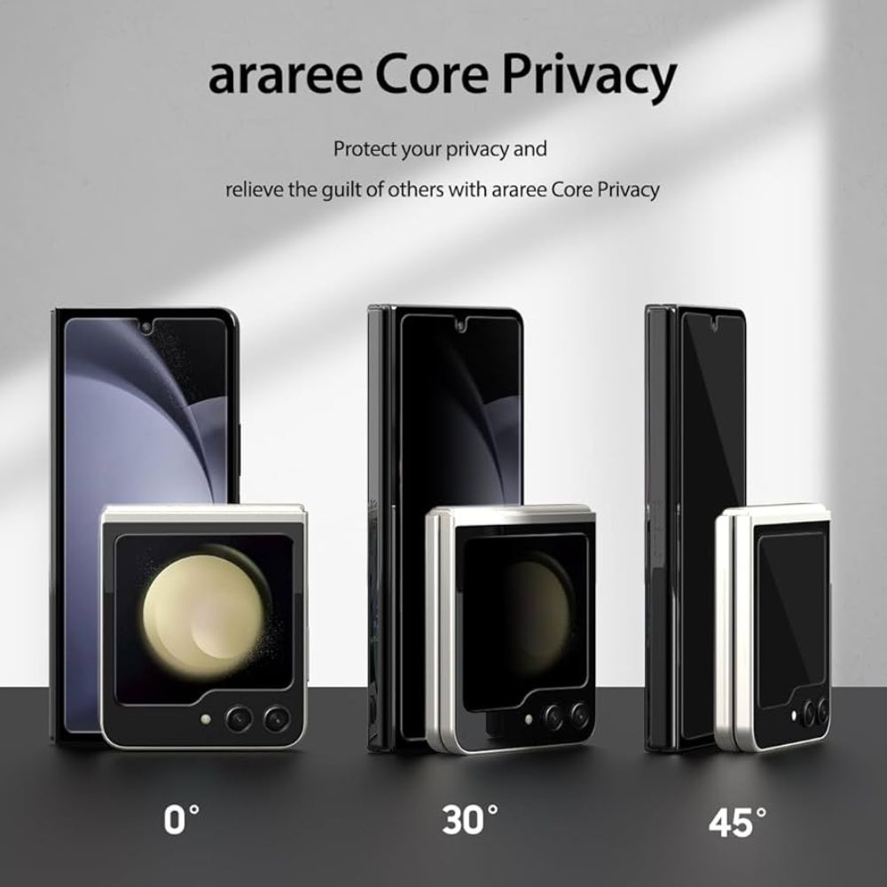 Araree Core Full Cover Tempered Glass for Samsung Galaxy Z Flip5 (Privacy)