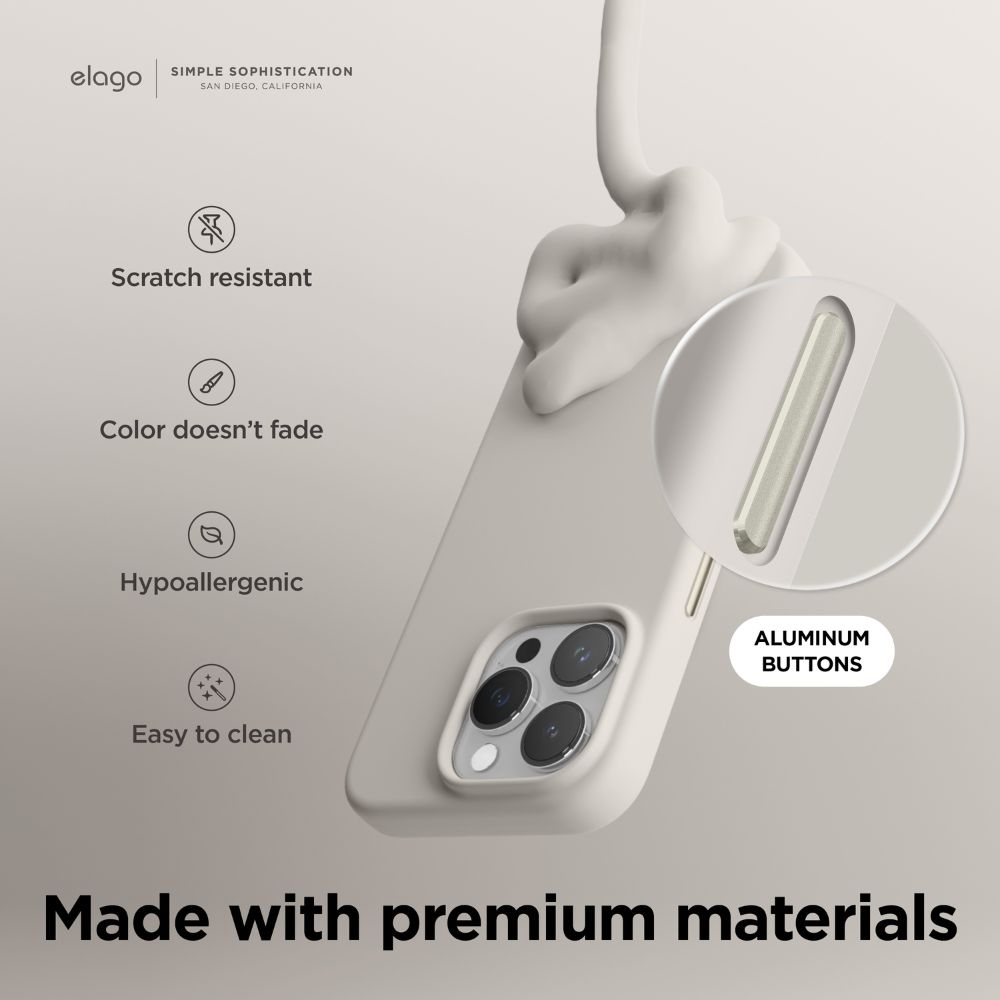 Elago Silicone Magsafe Case iPhone 15 Pro (Stone)