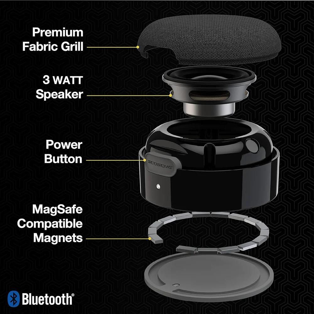 Scosche BoomCan Portable Magnetic Wireless Speaker (Black)