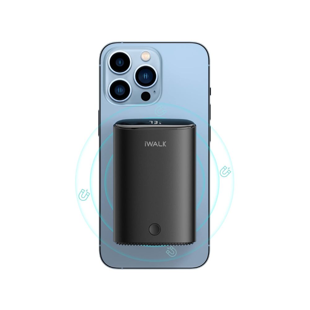 iWalk Mag-X Magnetic Wireless Power Bank 10000 mAh with Apple Watch Charging Port (Black)