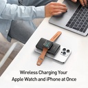 iWalk Mag-X Magnetic Wireless Power Bank 10000 mAh with Apple Watch Charging Port (Black)
