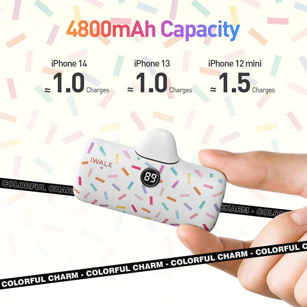 iWalk Linkme Pro Fast Charge Pocket Battery 4800 mAh (White)
