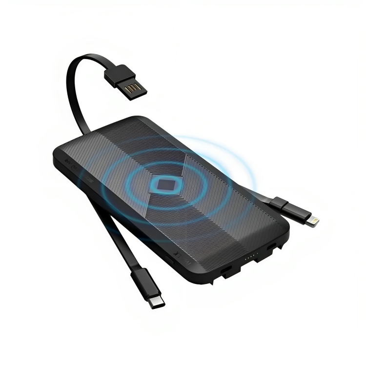iWalk Scorpion Air Wireless Power Bank with Built-in Cables 8000 mAh (Black)
