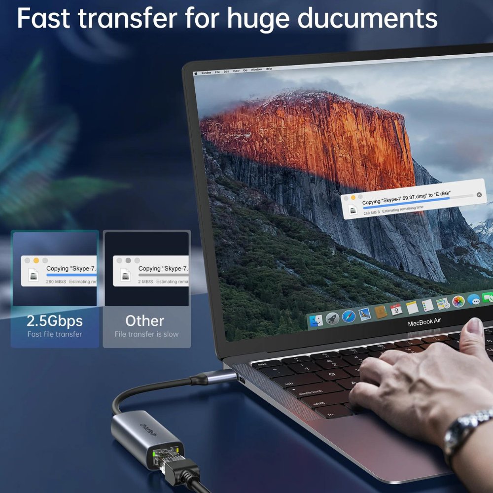 Choetech USB-C to Ethernet Adapter 10cm