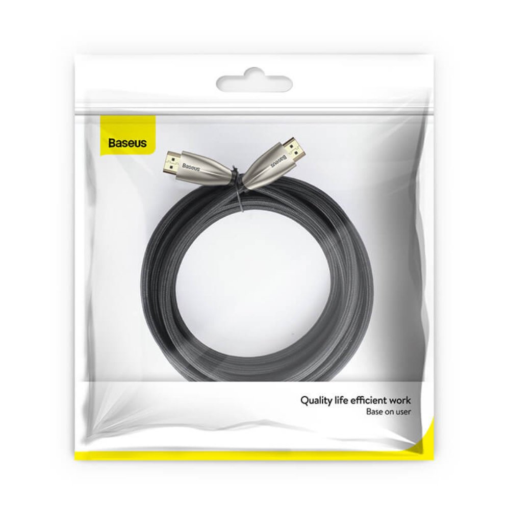 Baseus Horizontal 4KHDMI Male To 4KHDMI Male Adapter Cable 2m (Black)