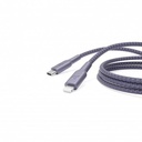 Powerology Braided USB-C To Lightning Data & Fast Charge Cable (Purple)