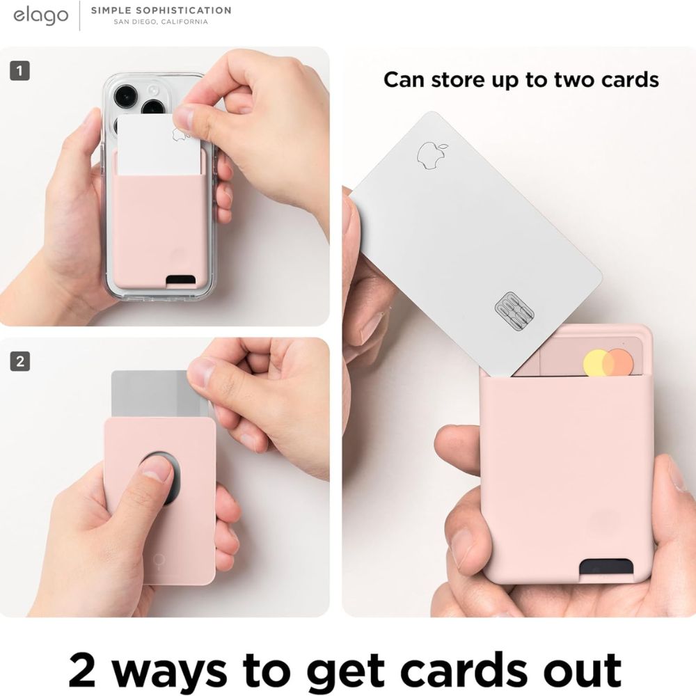Elago MagSafe Silicone Card Holder (Sand Pink)