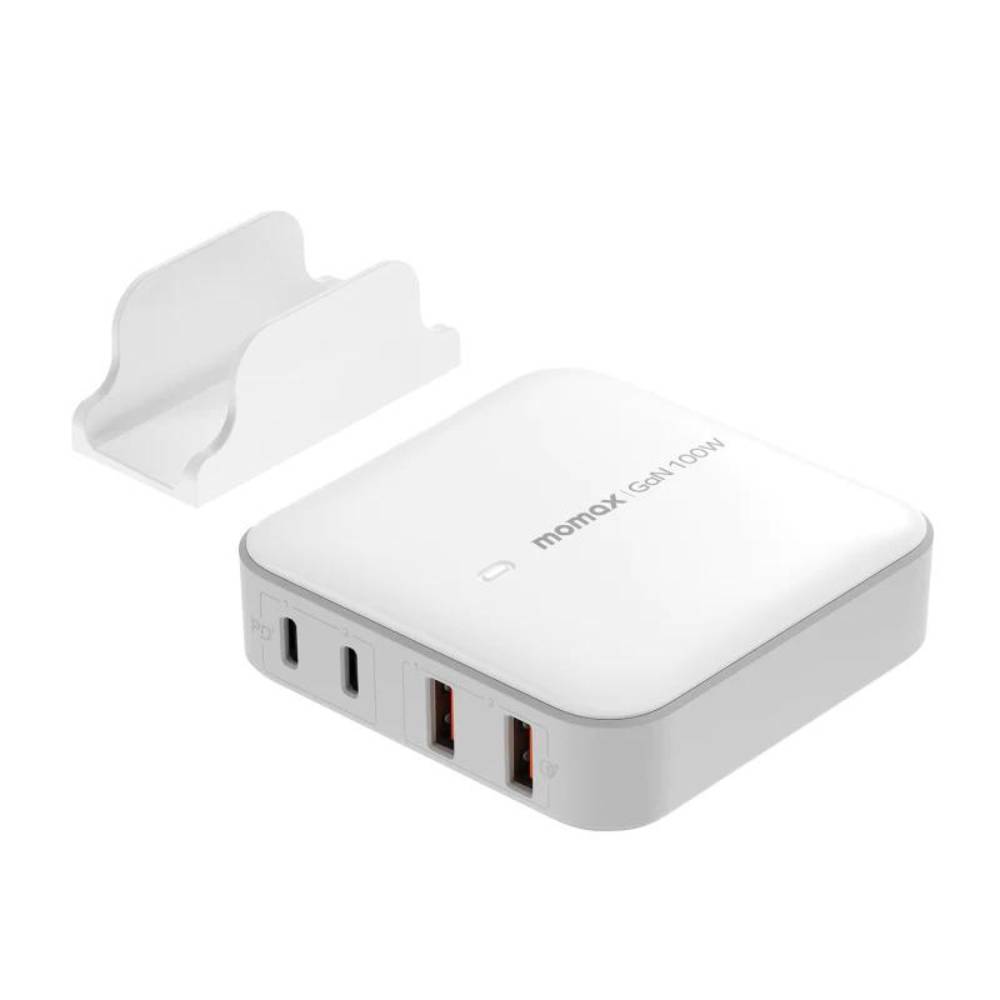 Momax ONEPLUG 100W 4-Port GaN Desktop Charger (White)