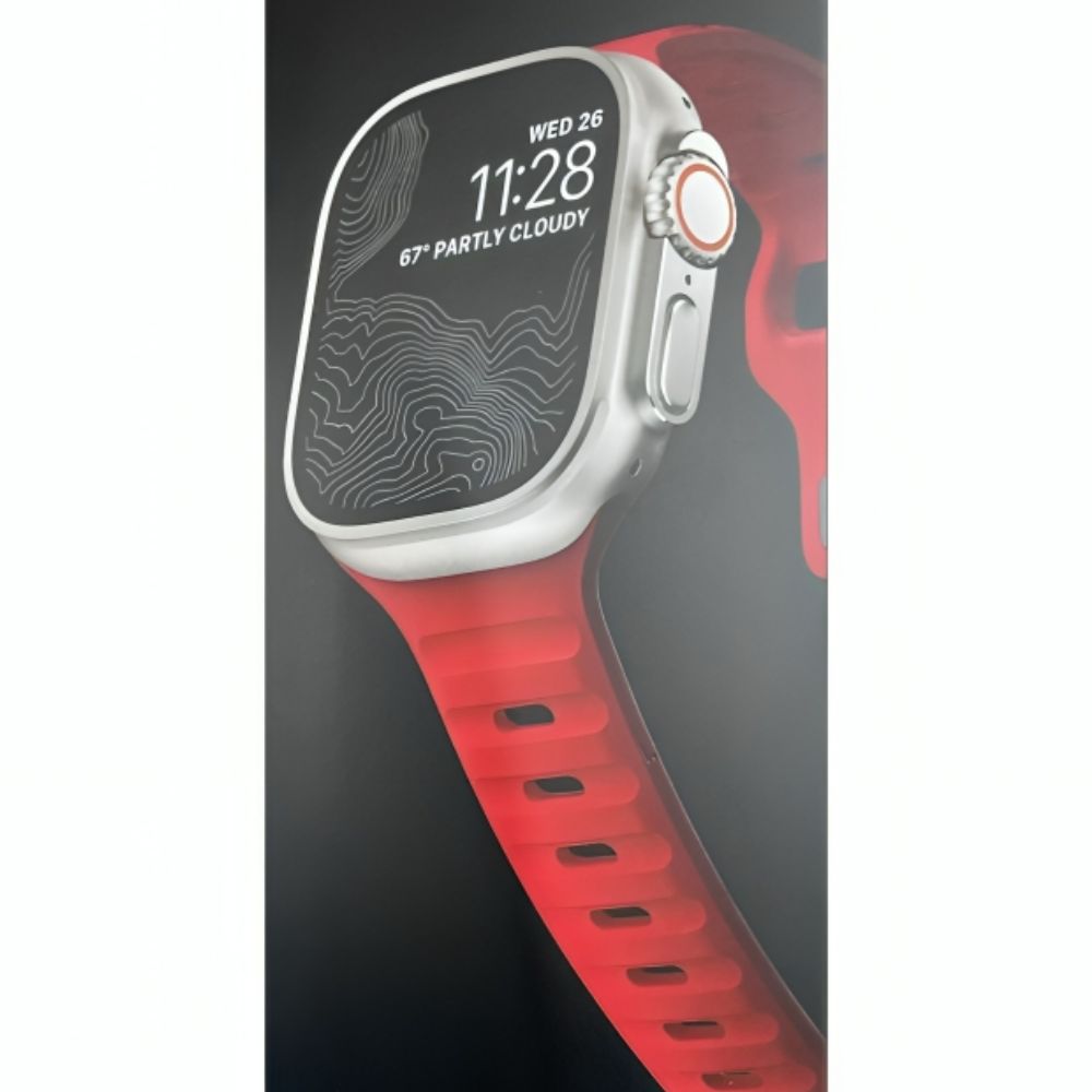 Nomad Sport Strap Apple Watch 45mm (Red)