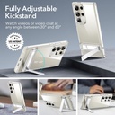 ESR Samsung Galaxy S24 Ultra Air Shield Boost Metal Kickstand+Hard PC Back + Flexible Bumper Protective Case (Clear)