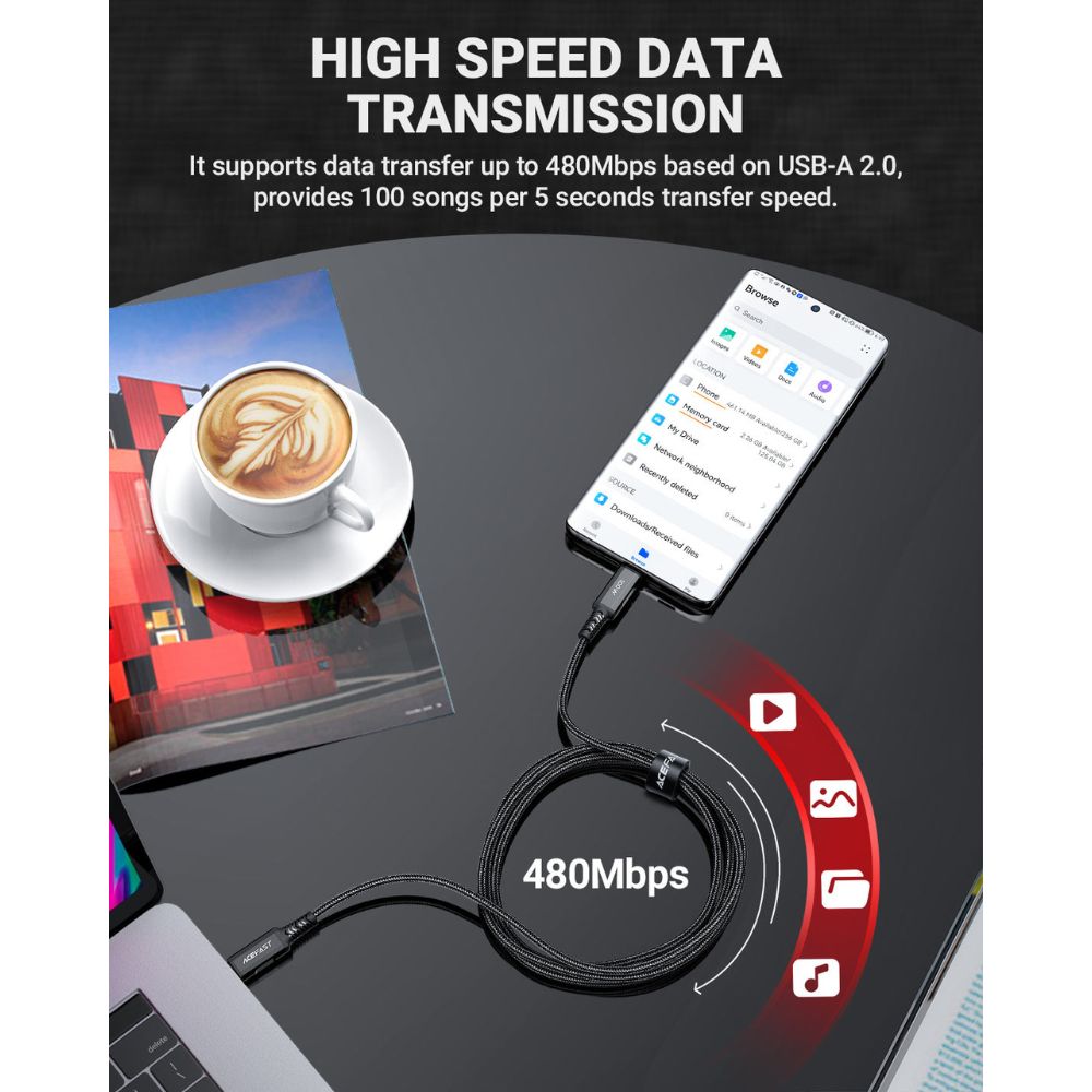 ACEFAST USB-C to USB-C 100W charging data cable