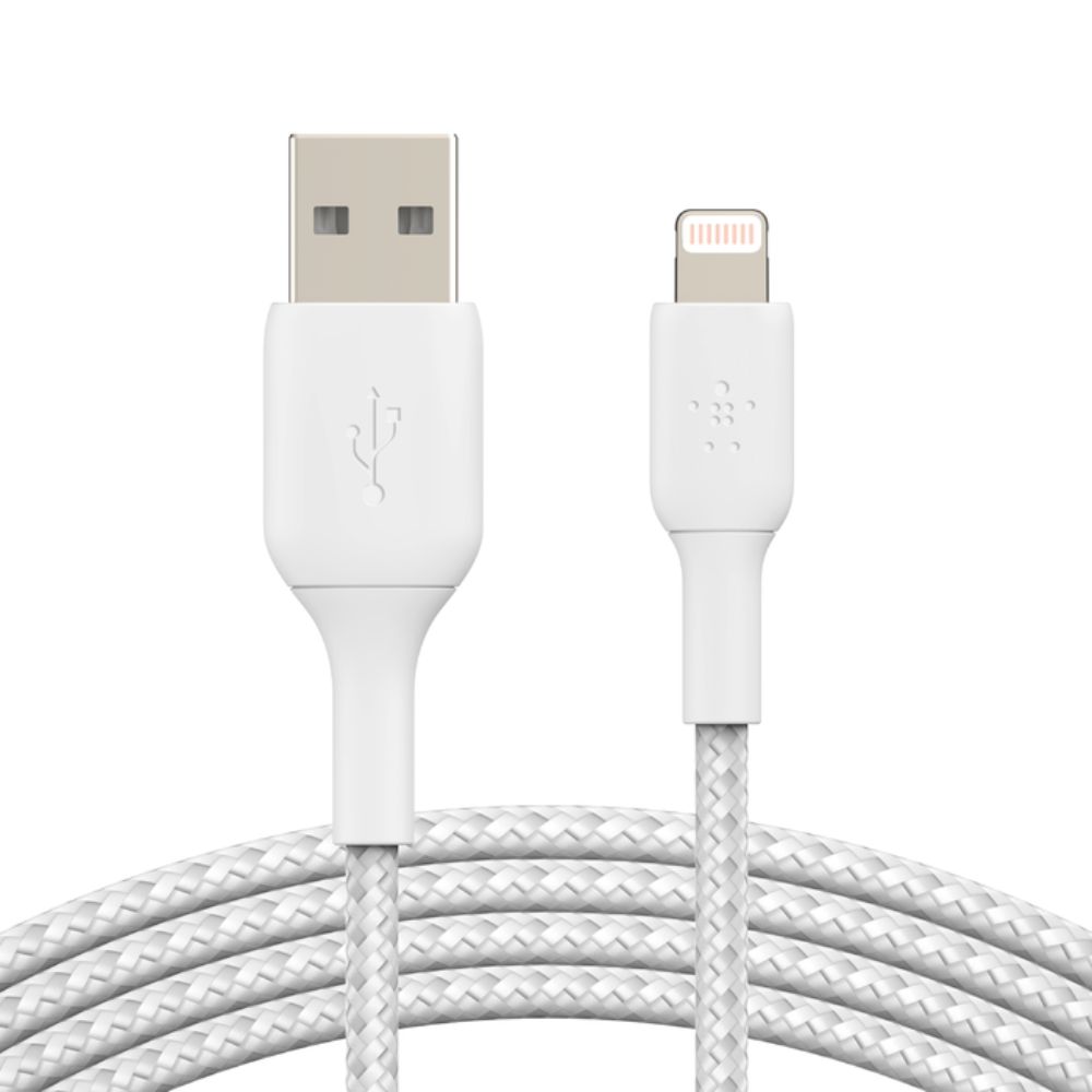 Belkin Premium Braided Cable USB A-Lightning 1M (White)