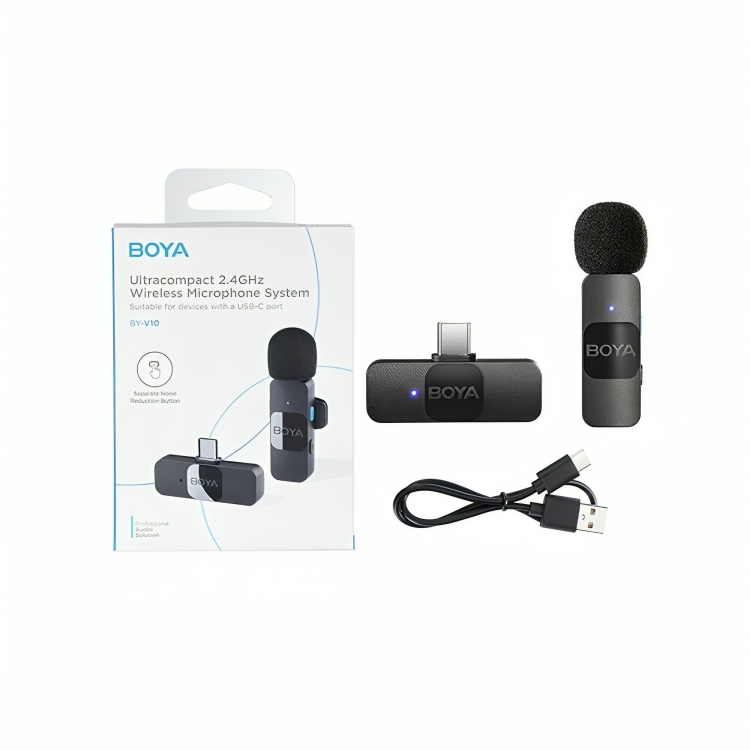 BOYA Ultracompact 2.4Ghz Wireless Microphone System for Type-C devices (1TX+1RX)