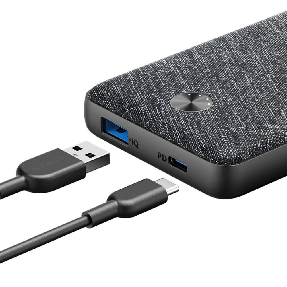 Anker Power up set (20W Cube Charger, Essential 20000 PD 20W, 0.9m Bio-Nylon Cable)(Black)