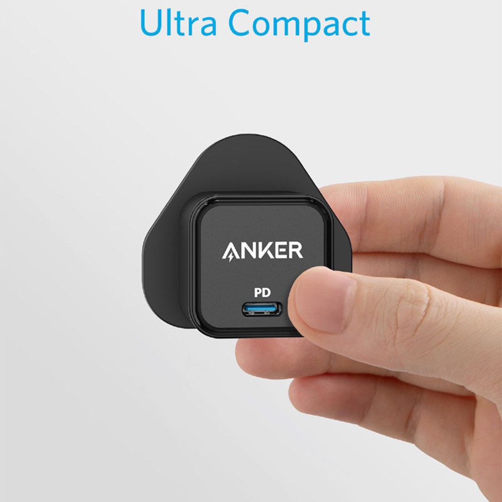 Anker Power up set (20W Cube Charger, Essential 20000 PD 20W, 0.9m Bio-Nylon Cable)(Black)