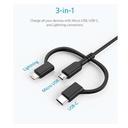 Anker The Multiverse set (PowerCore PIQ 10K,  3 in 1 PowerLine Cable 0.9m, PowerLine Lightning Cable 1.8m) (Black)