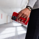 Affluent Leather Card Holder Case for iPhone 13 (Epsom Red)