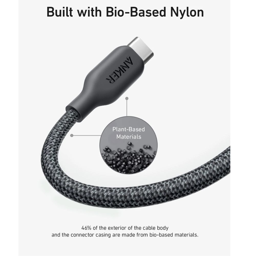 Anker 542 USB-C to Lightning Cable (Bio-Nylon) (0.9m/3ft) (Black)