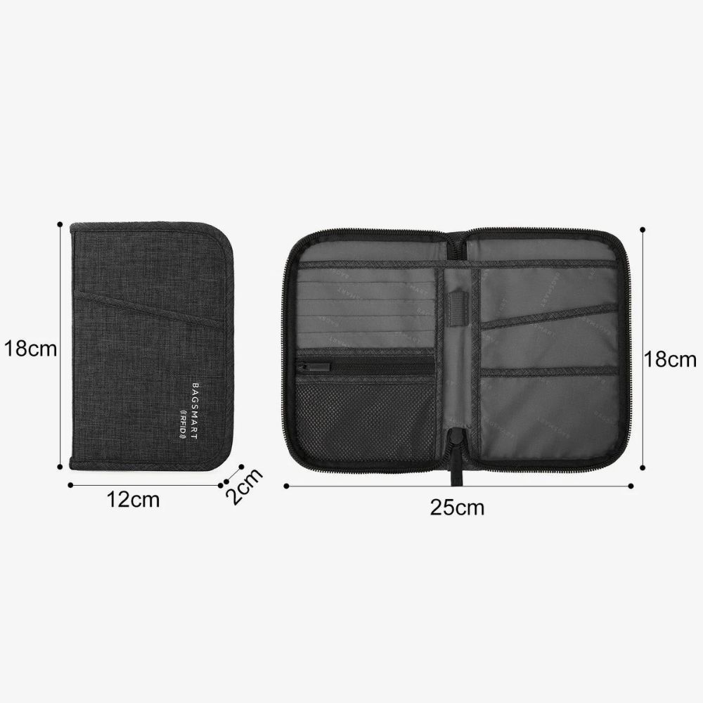 Bagsmart Lax Passport Holder (Heather Gray)