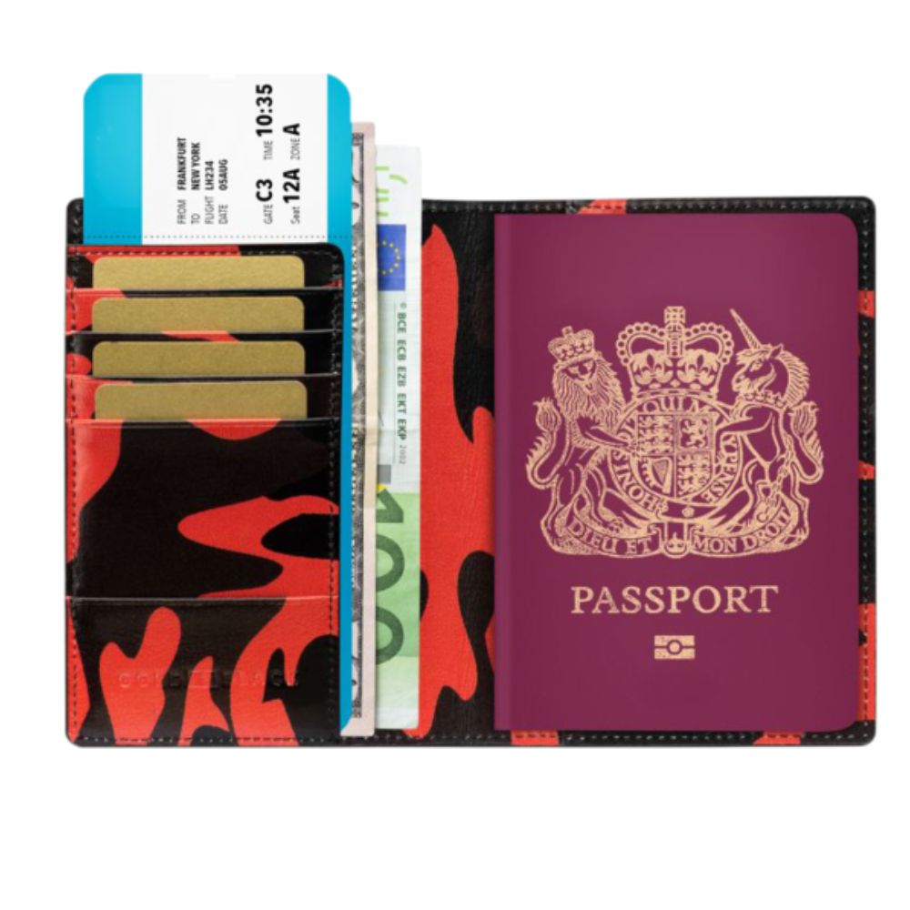 Gold Black Passport Cover (Unico red)
