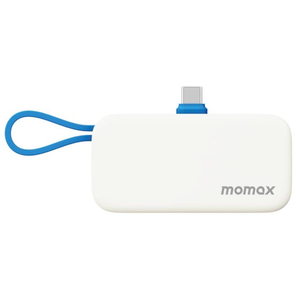 Momax 1-Power Mini 5000mAh Bulit-in foldable USB-C Battery pack (Blue)
