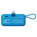 Momax 1-Power Mini 5000mAh Bulit-in foldable USB-C Battery pack (Blue)
