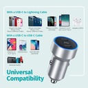 Choetech 40W 2-Port PD20W Fast Car Charger (Silver)