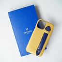 Hadoro Alligator side Finger Case for iPhone 12/12 Pro (Yellow/Black)