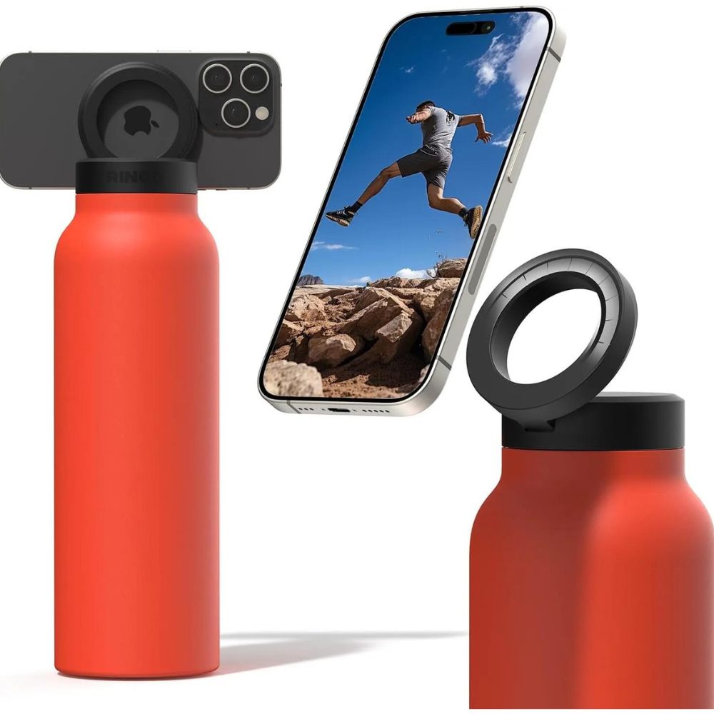 RINGO WATER BOTTLE - 32 OZ - SCREW LID / BOOSTER RING (ORANGE)