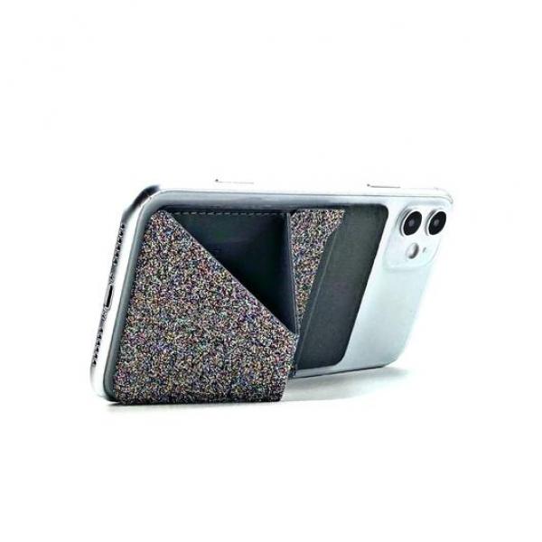 MOFT Sparkle Phone Stand With Card Holder (Rainbow Gray)