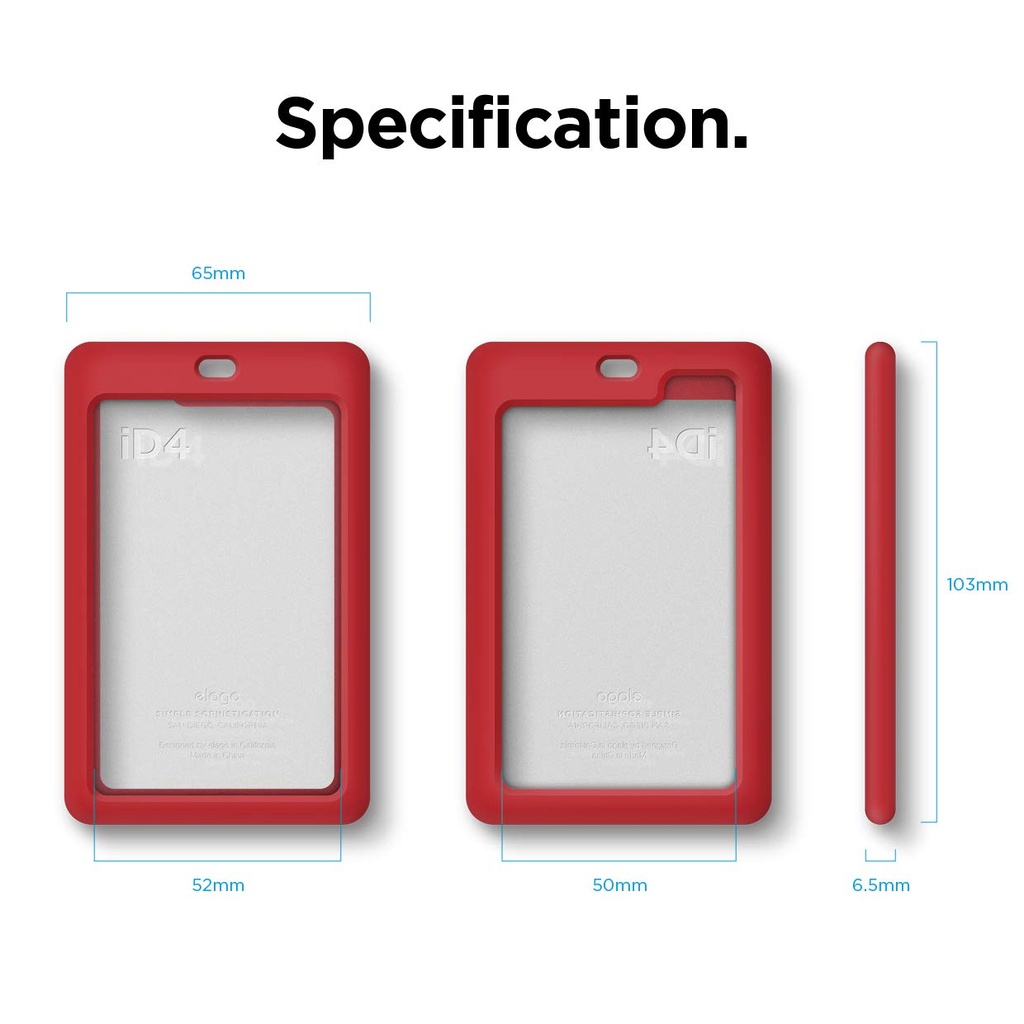 Elago iD4 ID Card Holder (Red/Dark Grey)