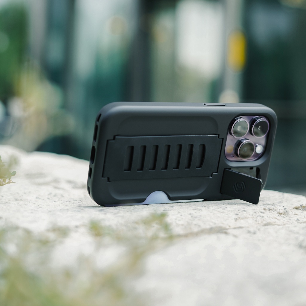 Grip2u Boost Case with Kickstand for iPhone 14 Pro (Charcoal)