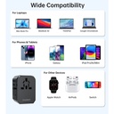 Choetech PD30W C+2A Travel Wall Adapter (Black)