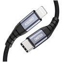 Choetech MFI Nylon Braided Type C-Lightning Cable 1.2M (Black)