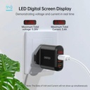 Choetech 5V/3.4A 3*USB-A Digital Wall Charger (Black)