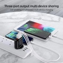 Choetech 5V/3.4A 3*USB-A Digital Wall Charger (Black)