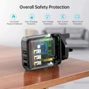 Choetech 5V/3.4A 3*USB-A Digital Wall Charger (Black)